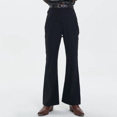 Mens Flare Pants Formal Dress Trouser Retro Bell Bottom High Waist Slim  Oversize | eBay