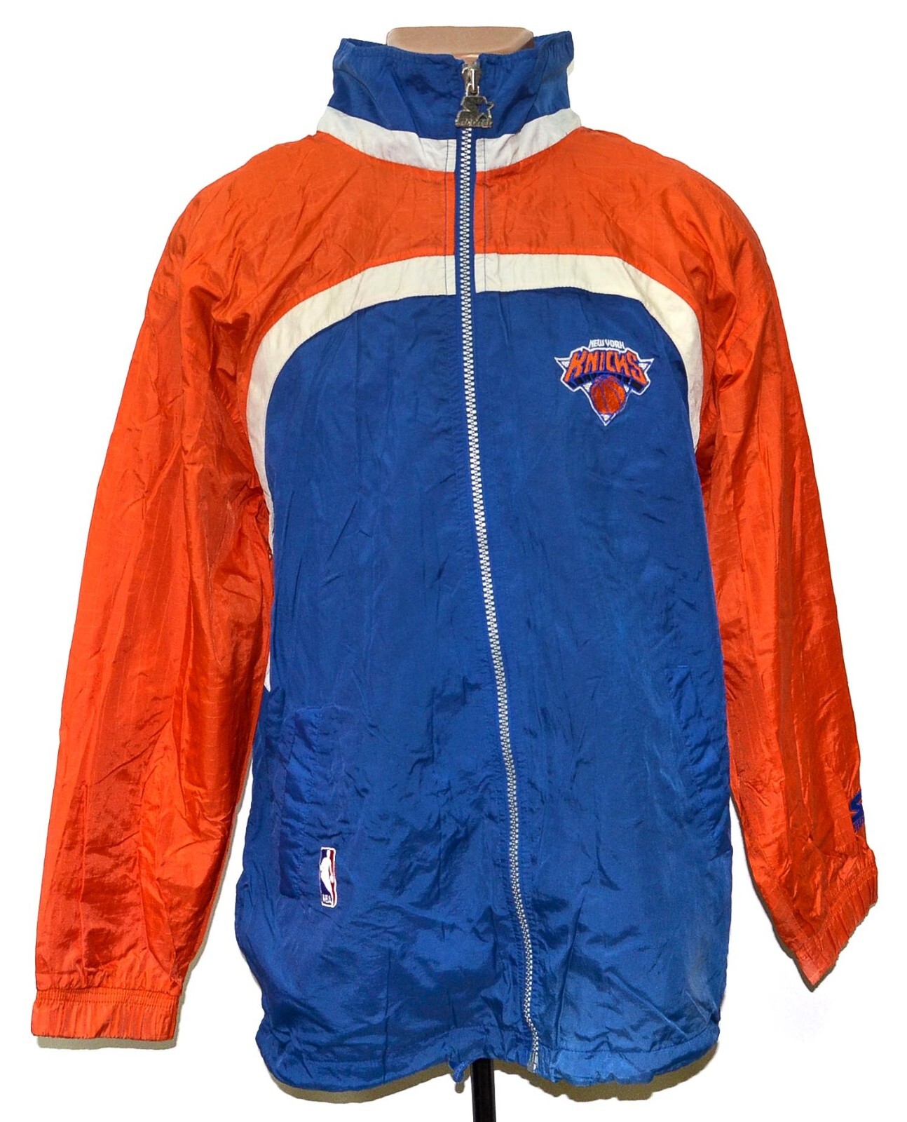 NBA NEW YORK KNICKS BASKETBALL JACKET STARTER SIZE M ADULT