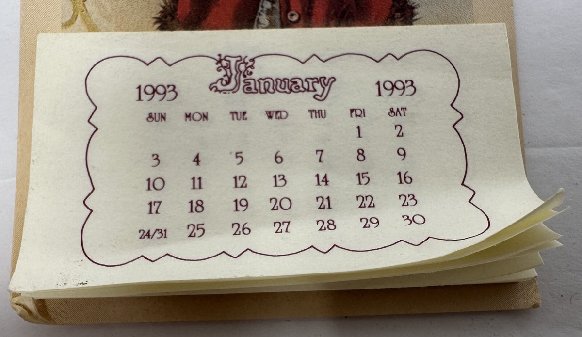 チェッカーズ1993年完全限定販売カレンダー Vintage Miniature 1993 Calendar | eBay