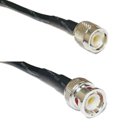 RFC240 TNC MALE to BNC MALE Coax RF Cable USA-Ship Lot