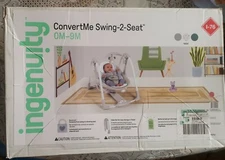 Ingenuity ConvertMe Swing-2-Seat Portable Swing - Nash - New *read*
