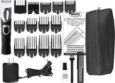 Wahl Lithium Ion Total Beard Cordless Trimmer Kit, Men, 20pc, Black - 9854-2401