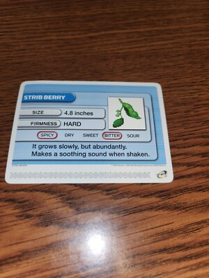 Strib Berry Pokemon Ruby Sapphire Battle Card E Reader ENG GBA Nintendo RARE