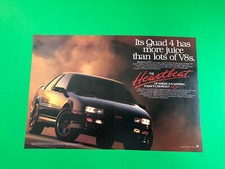 1989 Chevy Beretta Gtz Gm Vintage Original Print Ad Advertisement 2 Page