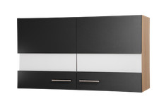 Armoire Murale 100 Cm Chêne Scié Noir Merle Respekta