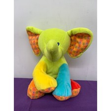 First Impressions 10 Inch Elephant, Bright Vibrant Colorful Plush Stuffed Animal