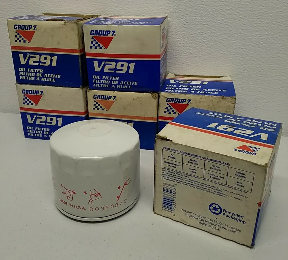 Filtros de aceite para motor automotriz V291 Grupo 7 Cantidad de 6 filtros de aceite V291 Foto 3 de 3