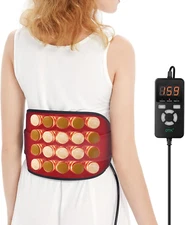 Heating Pad for Back Pain - Far Infrared, 20 Jade Stones, Fast Heating, Auto Shu