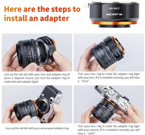 Lens Adapter for Nikon AI F Mount Lens to Micro Four Thirds MFT, M4/3 Cameras - Picture 7 of 9