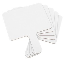 5pcs Dry Erase Paddles: 10x8" Double Sided Handheld White Boards - Mini