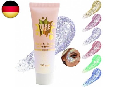 Body Glitter Gel, Makeup, Glitzer Gesicht, Schminke, Langanhaltender Flüssiger 