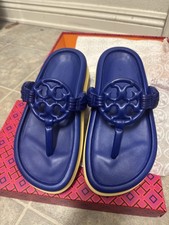 Tory Burch Miller Cloud Puff Sandal- Cobalt/Vintage Lemon/Tory Red- size 6- NIB