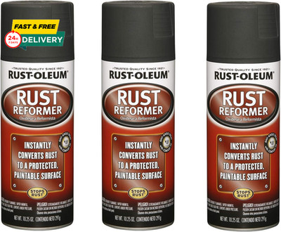 Rust-Oleum 248658-3PK Rust Reformer Spray, 10.25 Oz, Black, 3 Pack