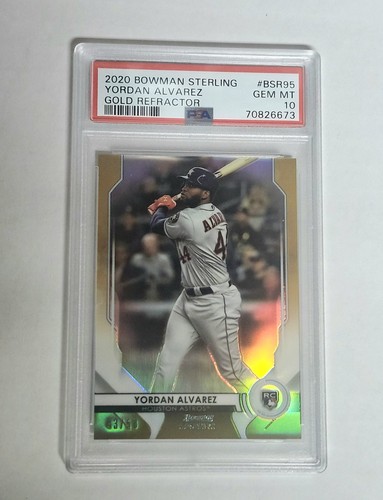 2020 Topps Bowman Sterling Yordan Alvarez Rookie Gold Refractor /50 PSA 10