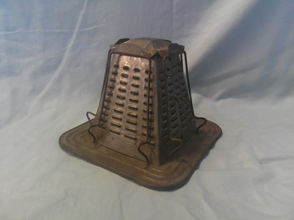 Antigua tostadora/tostada de pan de 4 rebanadas llama abierta camping/estufa de gas Foto 3 de 4