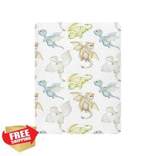 CHUROUSY Crib Sheets Green Blue 39x27"