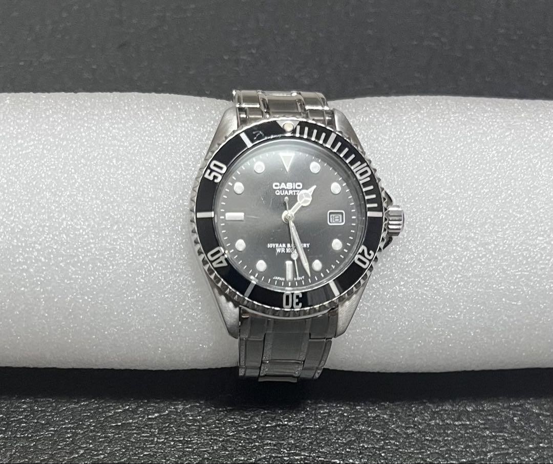 CASIO ダイバーズウォッチ MTD-1043 Clean Vintage Casio Mtd-1043 Submariner 100m Quartz Diver