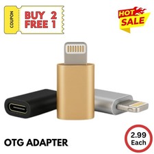 Type C to Lightng Adapter for iPhone Fast Charging Data Sync OTG Converter