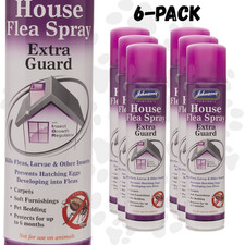 6 x Johnson's I.G.R. House Flea Spray 400ml | Kills Fleas, Eggs & Larva
