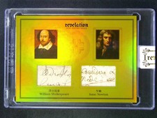 2025 Eternal Revelation William Shakespeare Isaac Newton 2 Relic Gold /10