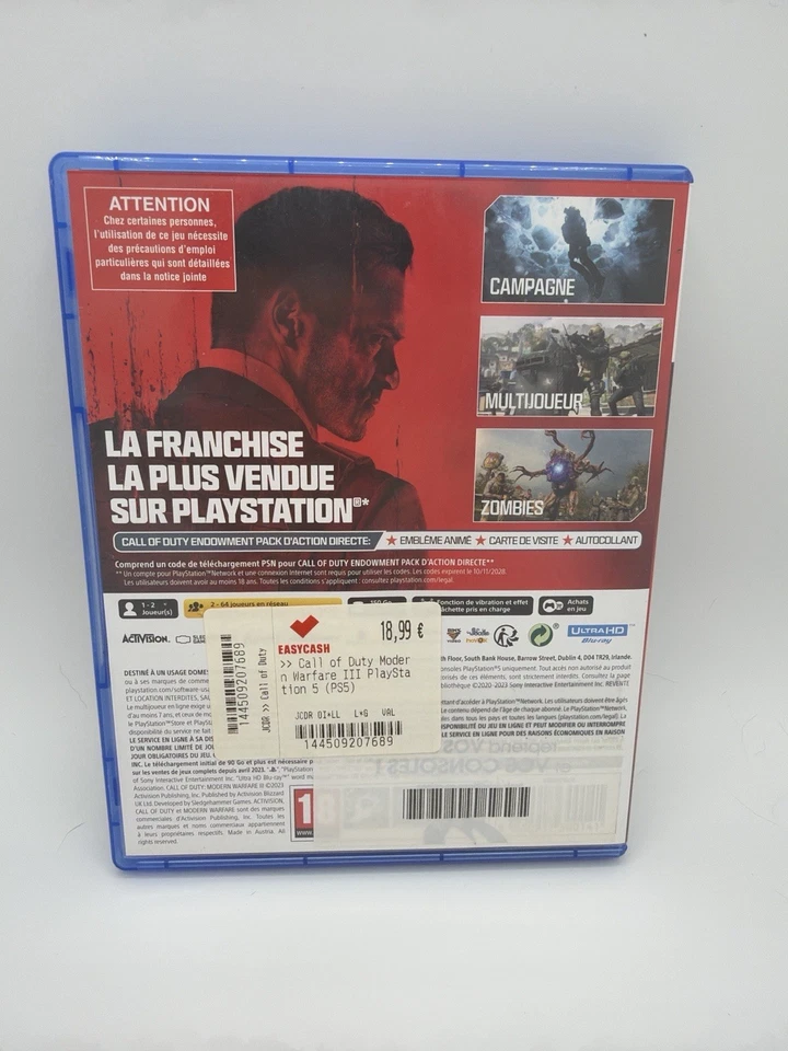 Call Of Duty Modern Warfare III PS5 Jeu Complet Bon État FR, photo 2 sur 5