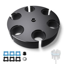 Multi Microphone Holder, Aluminum Multi Mic Holder Holds Up to 6 Mics, Wired and