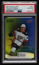 2021 Upper Deck Allure Rainbow Green Blue 7/299 Trevor Zegras PSA 10 GEM MT 03uh