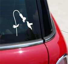 HUMMINGBIRD FLOWER HUMMING BIRD GRAPHIC DECAL STICKER ART CAR WALL DECOR
