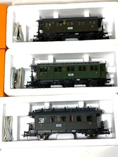 Lot of 3 - Roco 4206S, 4207S & 4208S Passenger Cars Green Original Box - NOS