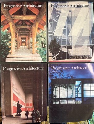 (4) PROGRESSIVE ARCHITECTURE Magazine 1981 Interiors Design Materials Engineer