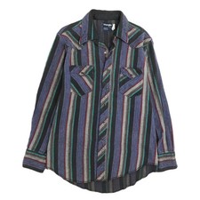 Vintage Wrangler Western Pearl Snap Shirt Size 17 1/2-35 Striped