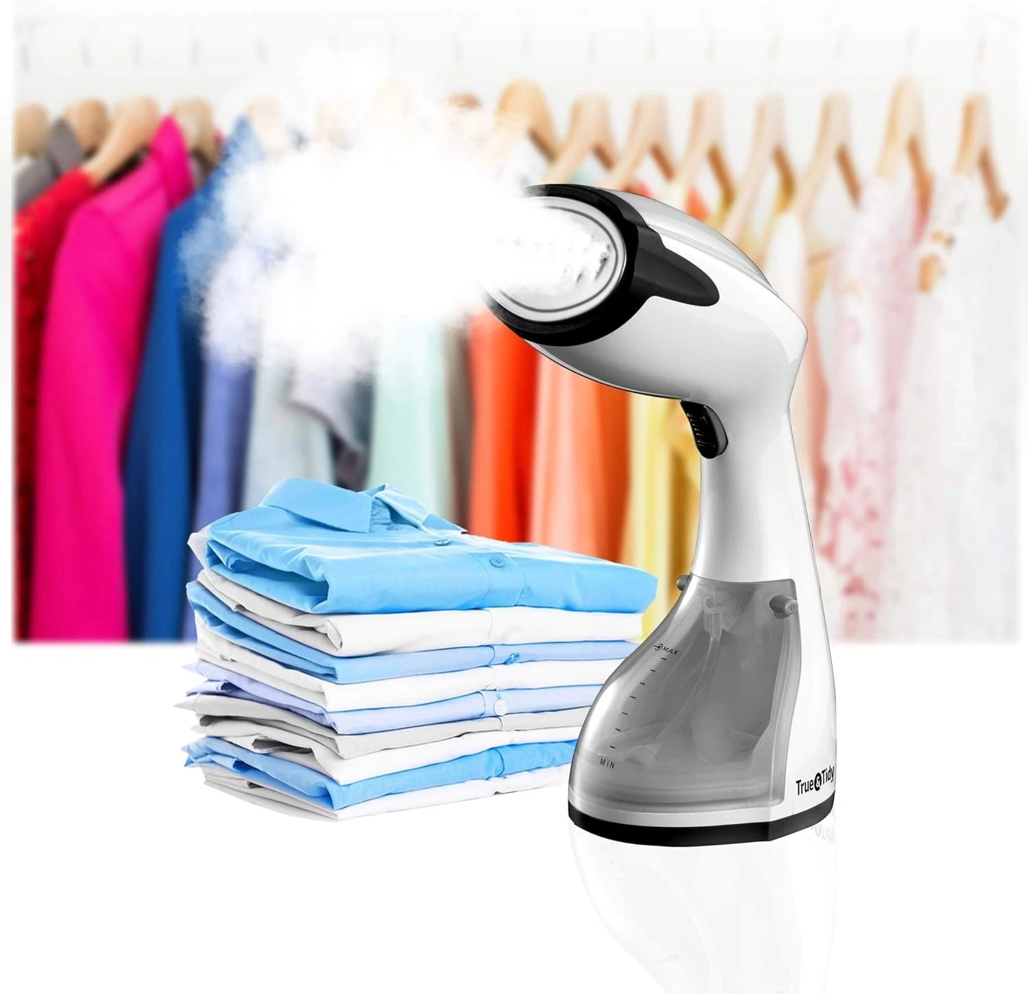 True & Tidy HS-26: Power Steam Press Portable Garment Steamer, No-Drip SS Plate