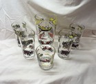 Mid Century Modern Cocktail Shaker No Lid Highball Tumblers Whiskey Auto Cars — photo 1