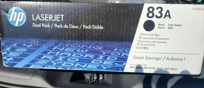 HP 83A Genuine Dual Pack Toner CF283A Black for MFP M125 M127 M201 M225 Laser