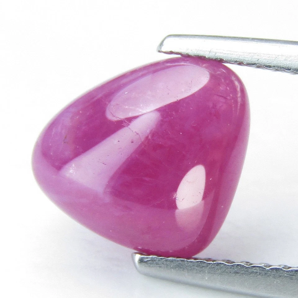 3.45Cts Natural Amazing Mozambique Ruby Trillion Cabochon Collection Gemstone - Image 3 of 4