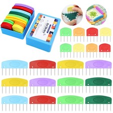 20x Knit Blockers Pins Set Faster Blocking Tool with box Needles Kit Multicolor