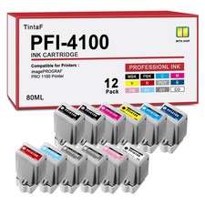 Canon PFI-4100 12 Ink Set For Pro-1100, New, Genuine, Unopened