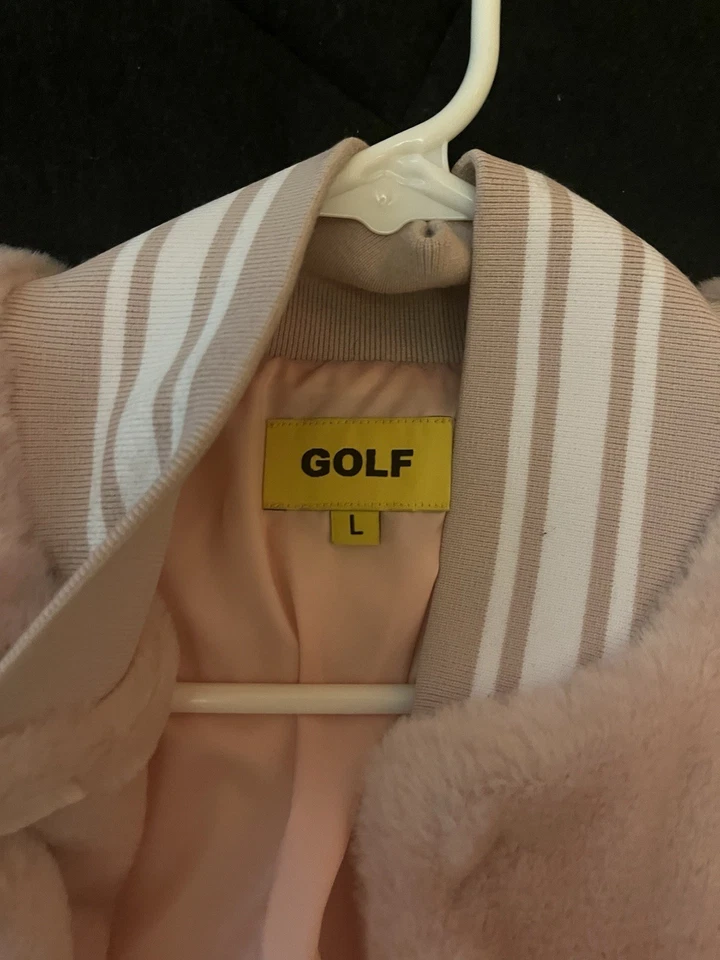 Chaqueta de piel rosa Golf Wang Tyler The Creator talla grande Foto 3 de 4