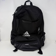 Adidas Stadium II Backpack Black Silver Hydroshield Soccer Sport Bag