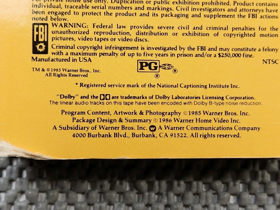 The Goonies VHS 1985 1986 Slipsleeve No Barcode 1st Release RARE OG Foto 3 de 4