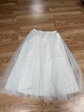 A New Day White Layered Tulle Midi Skirt Women&rsquo;s Size XL NWT