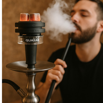 Quasar Raas Elite Serries Shisha  FULL Bowl  Premium Hybrid GLASS