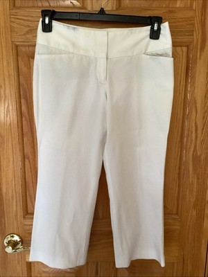 Express Design Studio Women s Size 2 White Editor Cropped Dress Pants CW1-759L