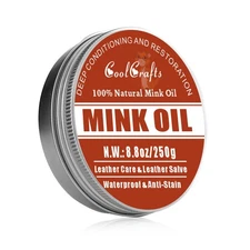 Mink Oil for Leather Boots 8.8 OZ Boot Oil Leather Conditioner Cleaner for Sh...
