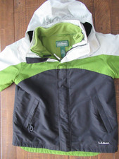 Kids LLBean Green Black Ski Jacket Size 14/16