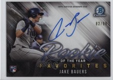 2019 Bowman Mega Box Mojo Refractor 82/99 Jake Bauers #ROYFA-JB Auto 3c2