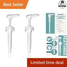 Gallon Jug Pump Dispenser Pack of 2 White Plastic 38/400 Thread Leak Proof