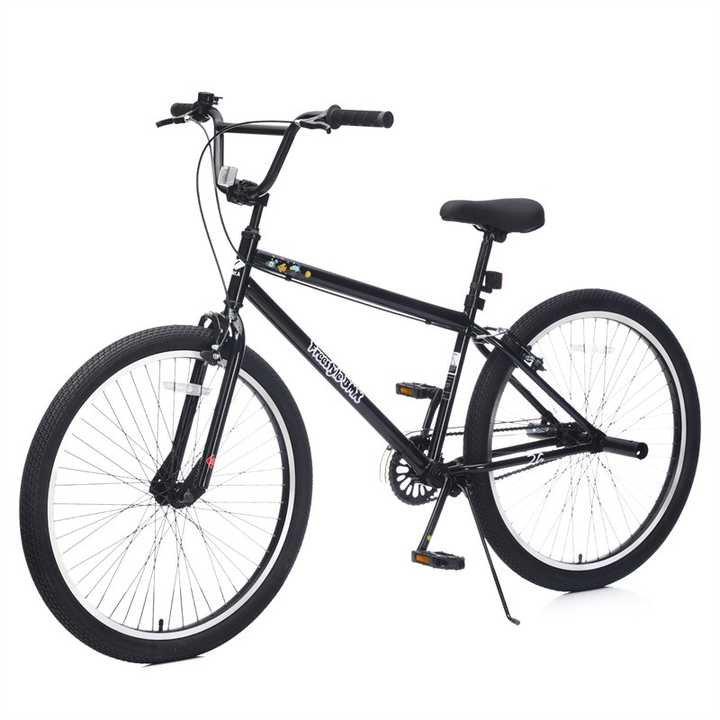 26-Inch Freestyle Mountain Bike Single-Speed Steel Frame with 2 Pegs for Teens