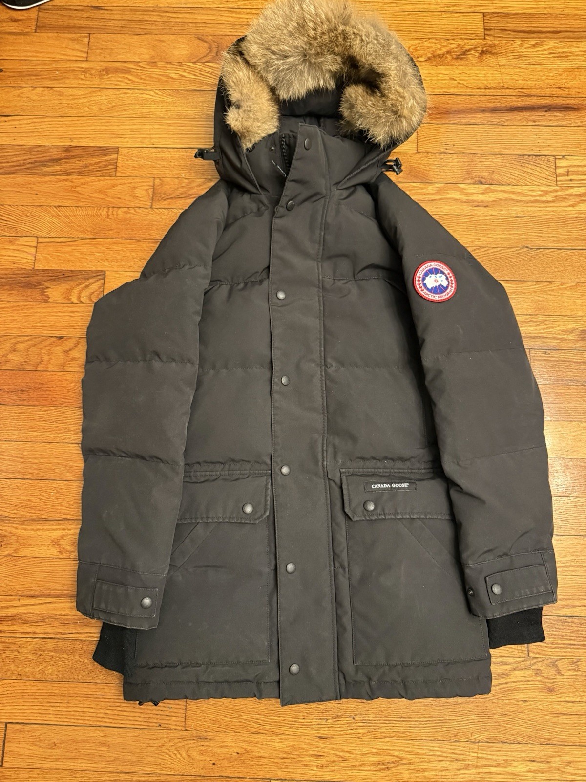Canada Goose Emory Parka Heritage Small Fur Black Jacket 2580M Authentic