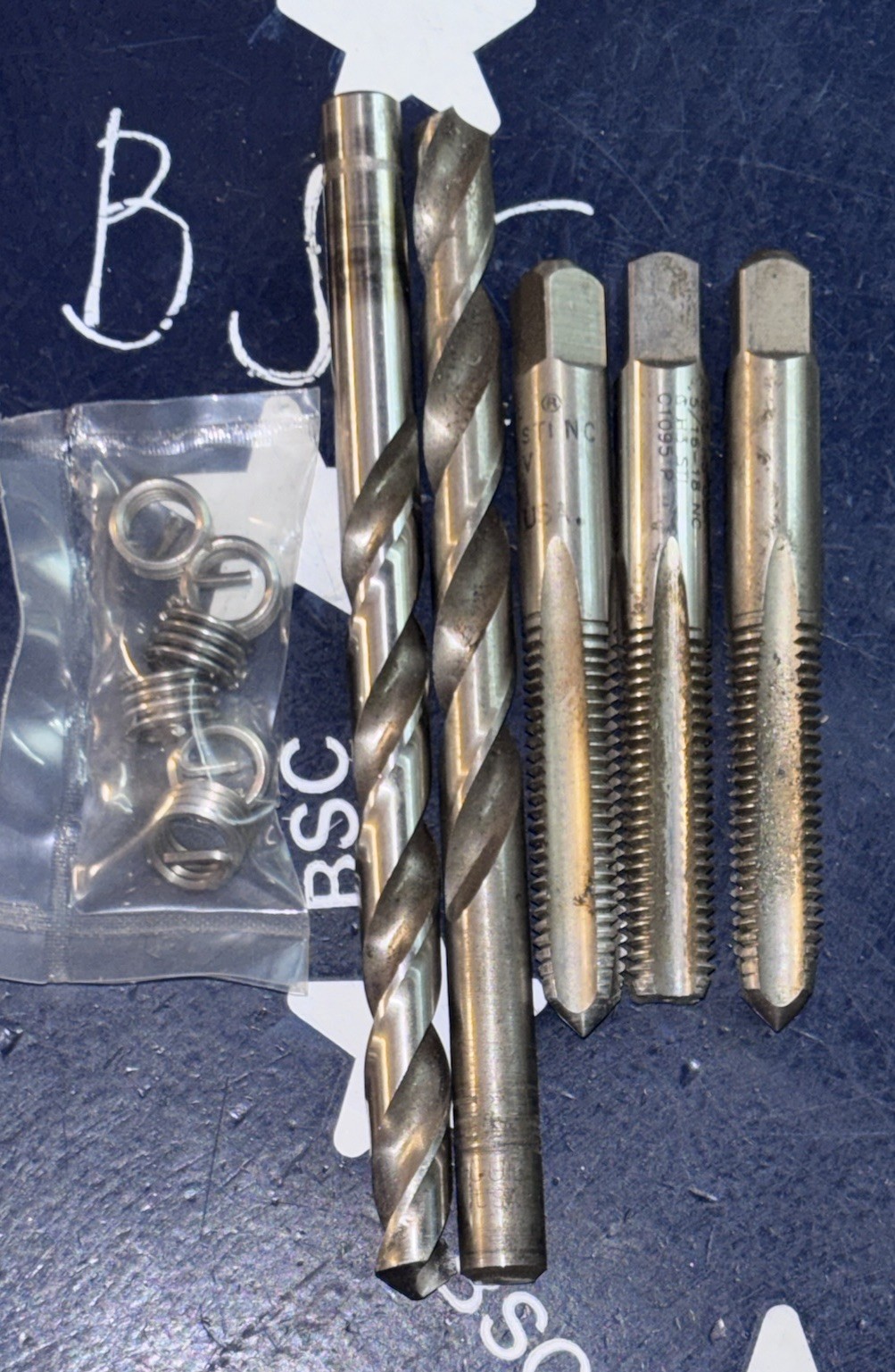11 Piece Helicoil 5/16-18 Thread Insert Tap Kit 3 Taps, 2 Drills, 6 Inserts